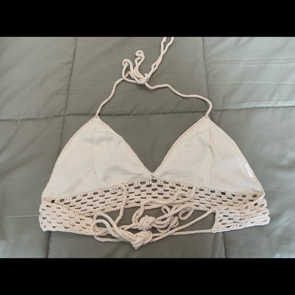 Cream colored crochet top, size S - Picture 2 of 2